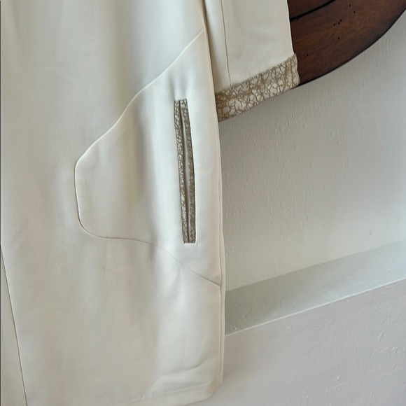 rag & bone Cream Mini Dress with Metallic Trim - Picture 2 of 6